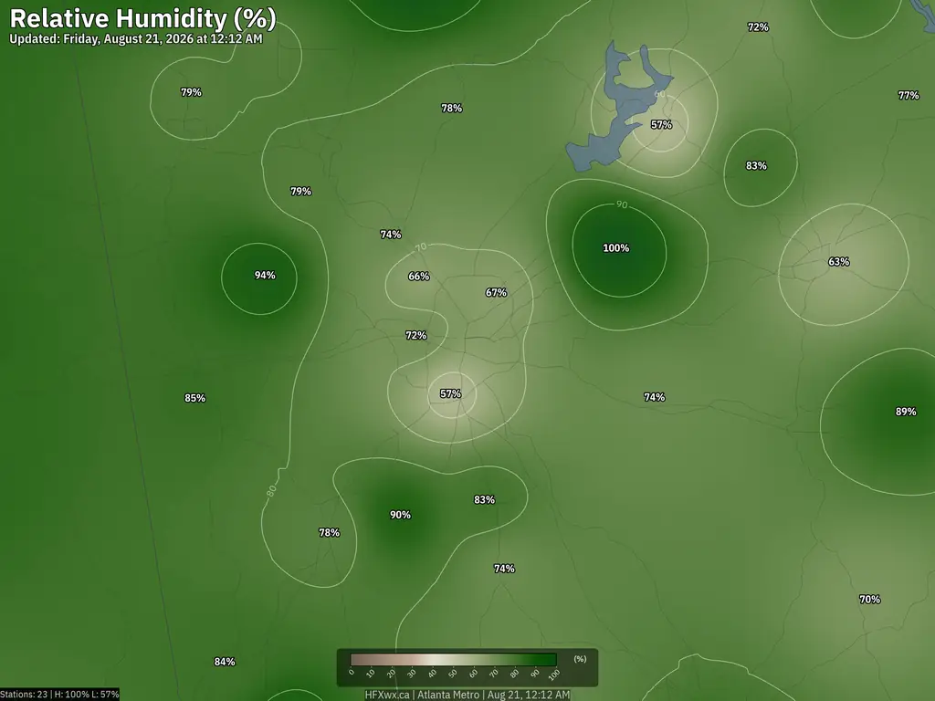 Current Atlanta Humidity
