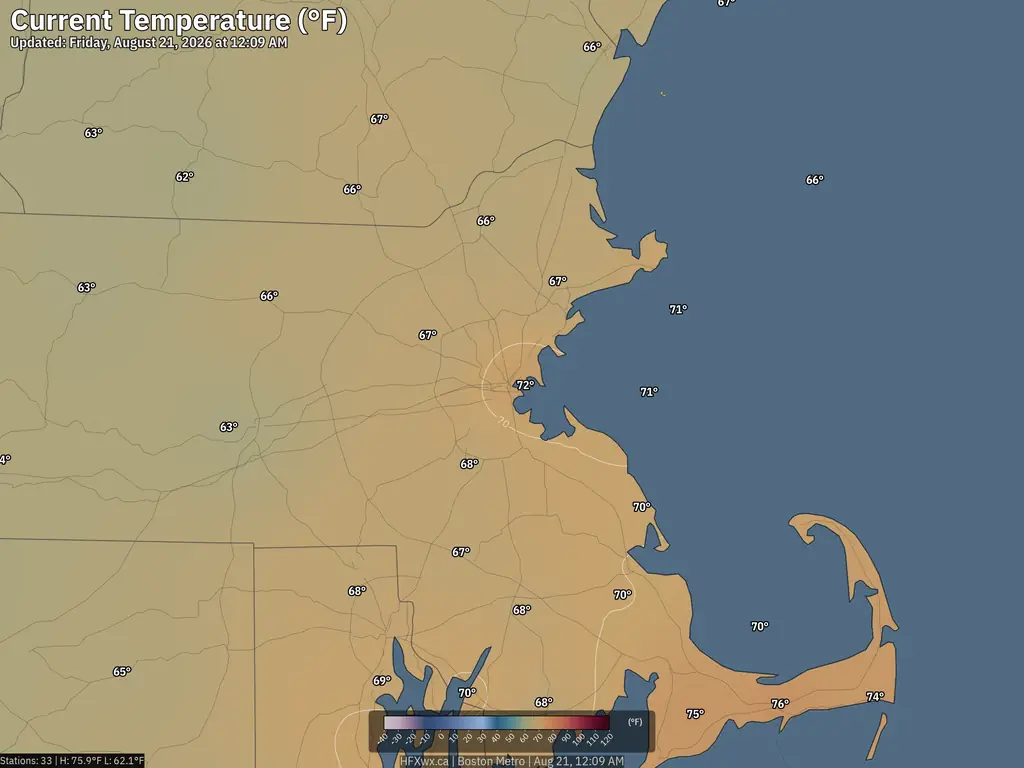 Current Boston Temperature