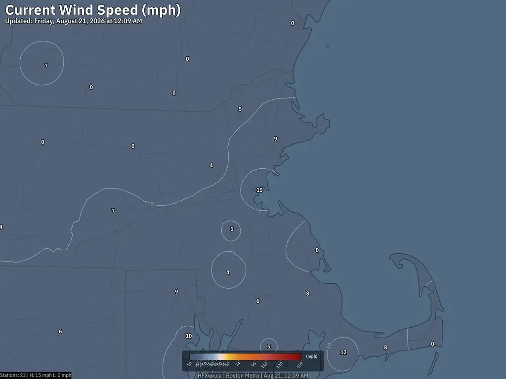 Current Boston Wind