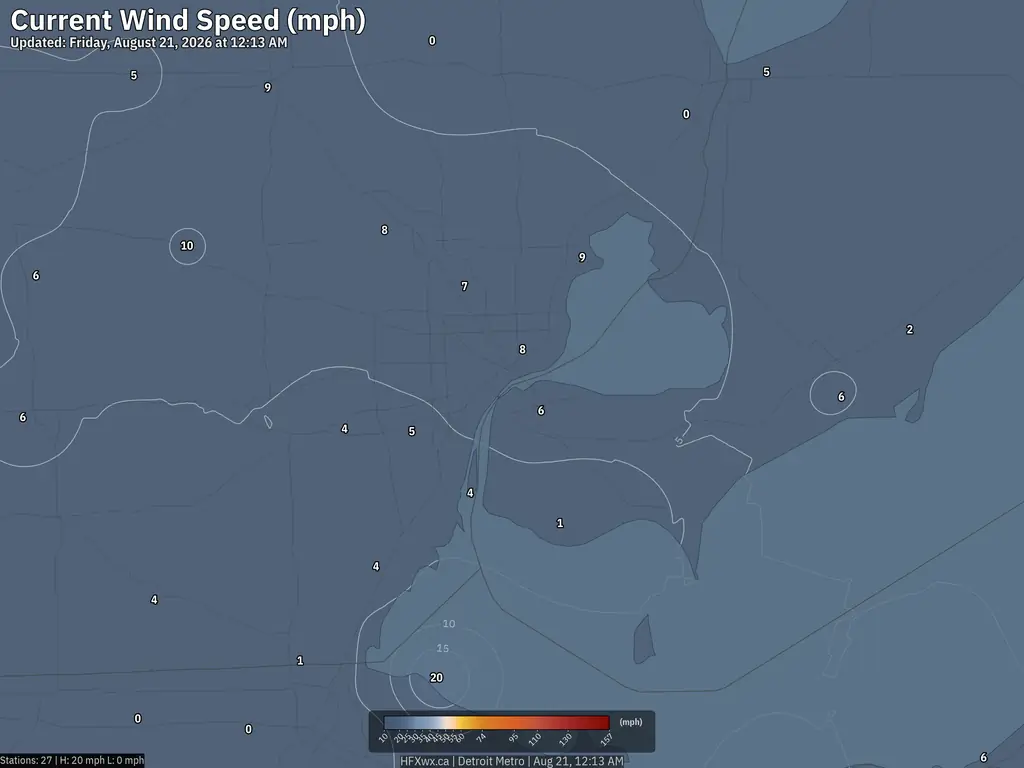 Current Detroit Wind
