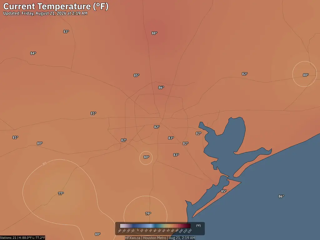Current Houston Temperature