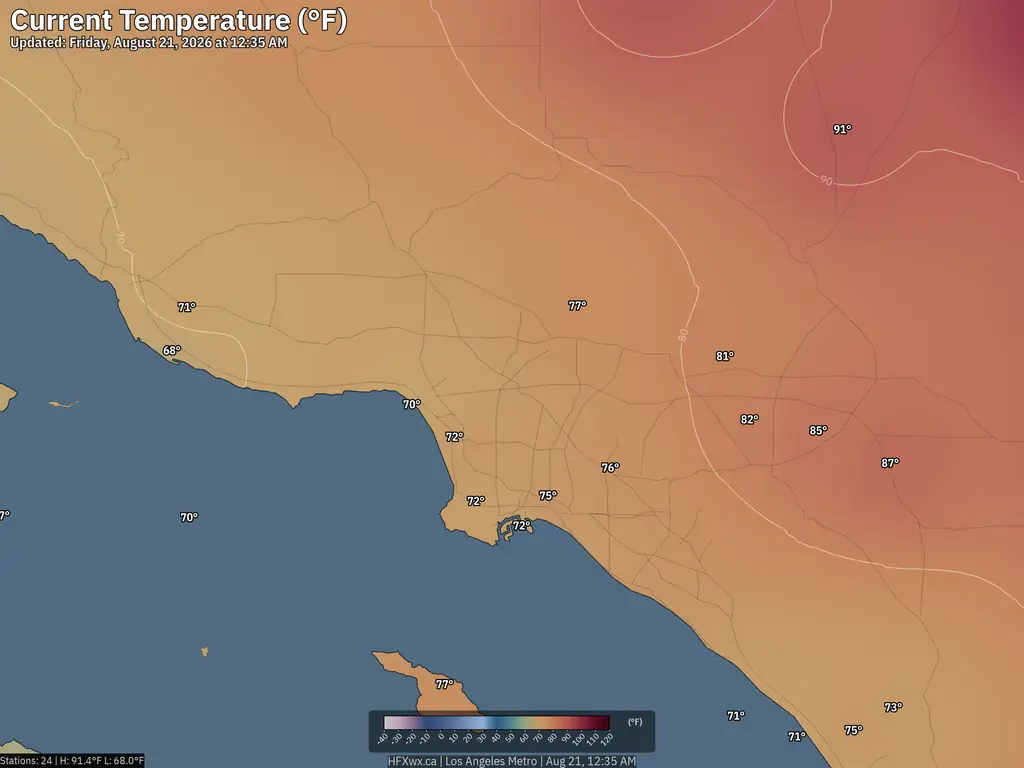 Current Los Angeles Temperature