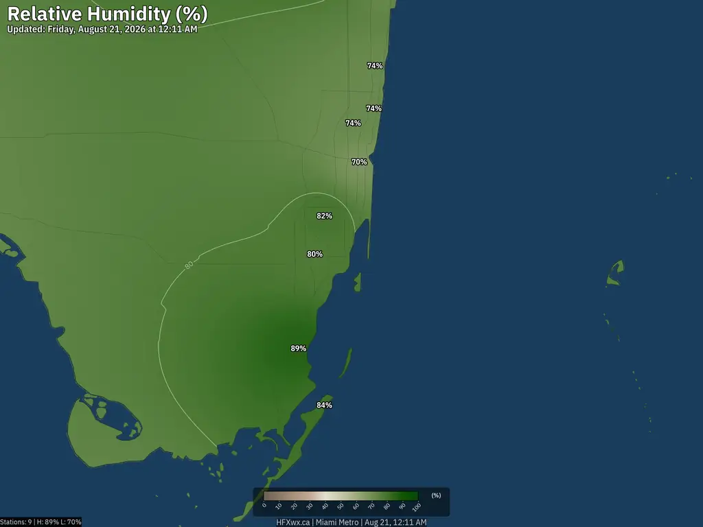Current Miami Humidity