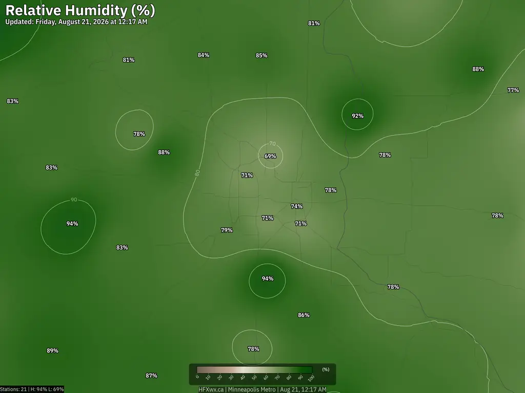 Current Minneapolis Humidity