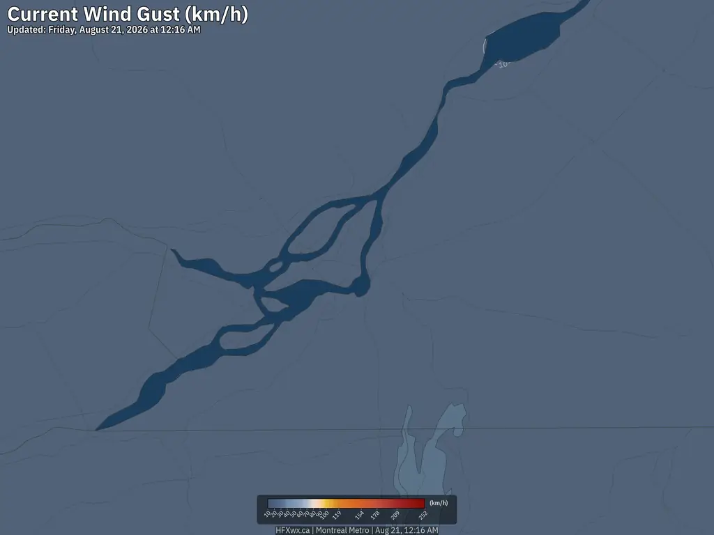 Current Montreal Wind Gust