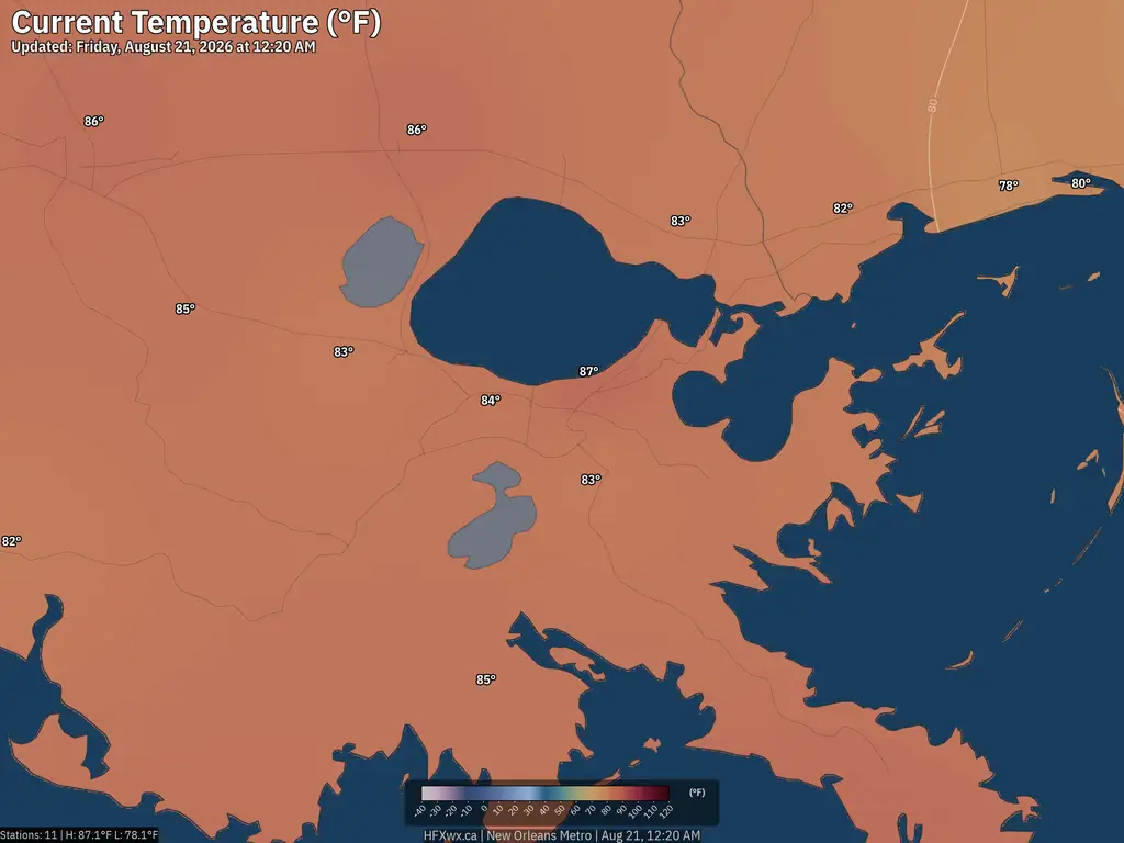 Current New Orleans Temperature