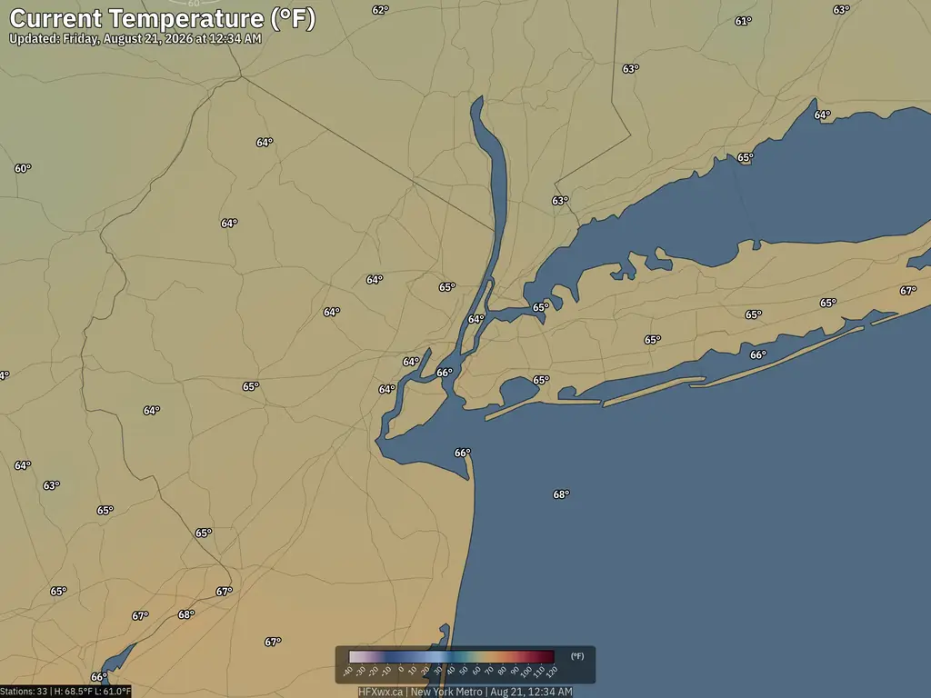 Current New York Temperature