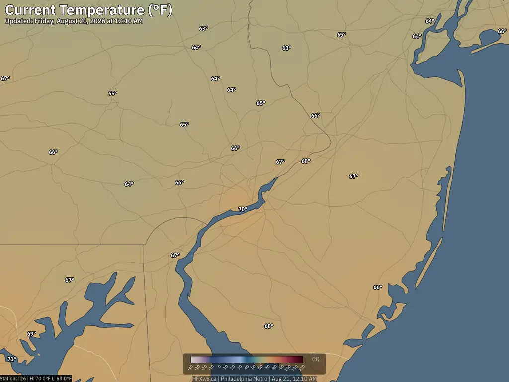 Current Philadelphia Temperature