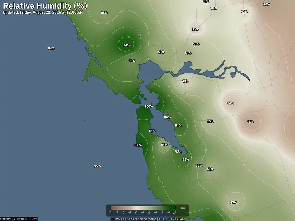 Current San Francisco Humidity