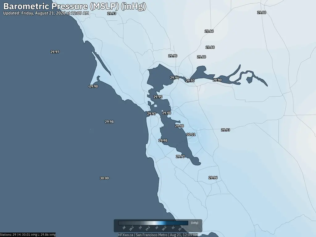 Current San Francisco Pressure