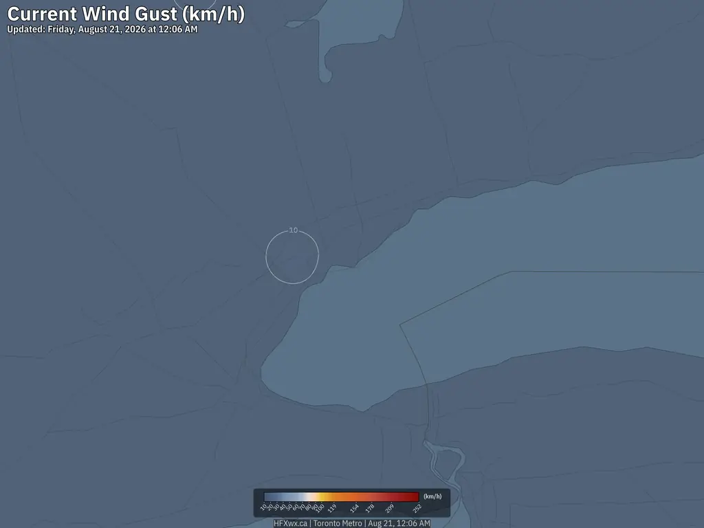 Current Toronto Wind Gust