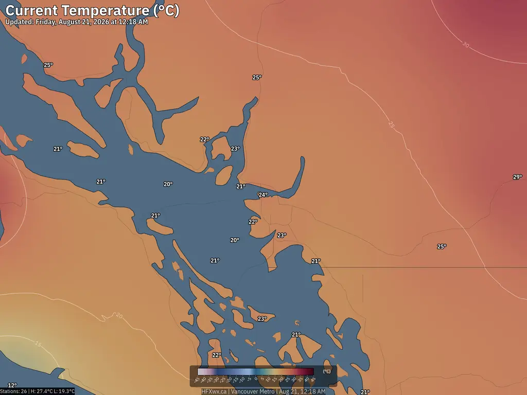 Current Vancouver Temperature