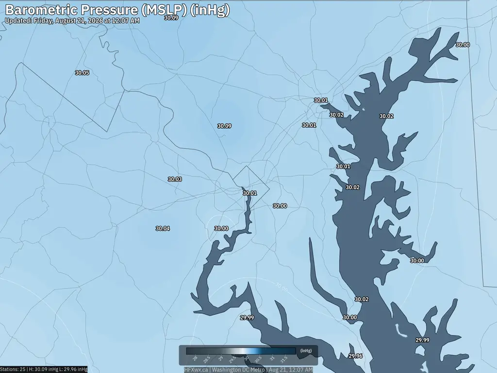 Current Washington DC Pressure