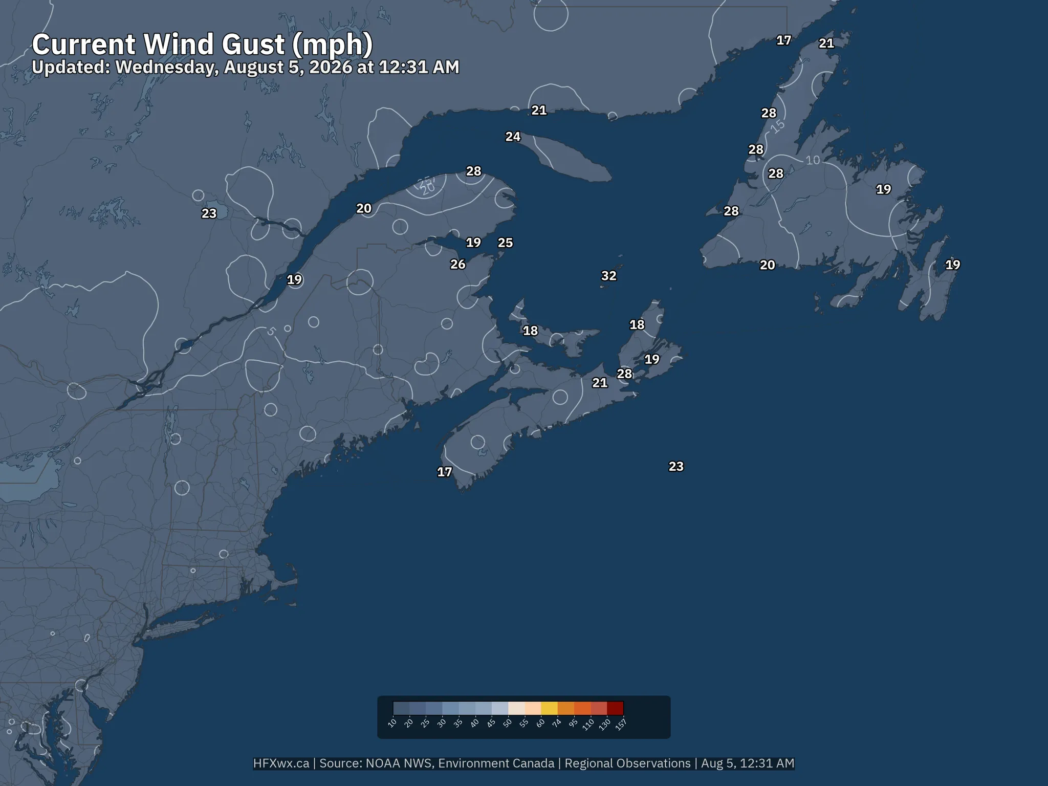Regional Gust mph