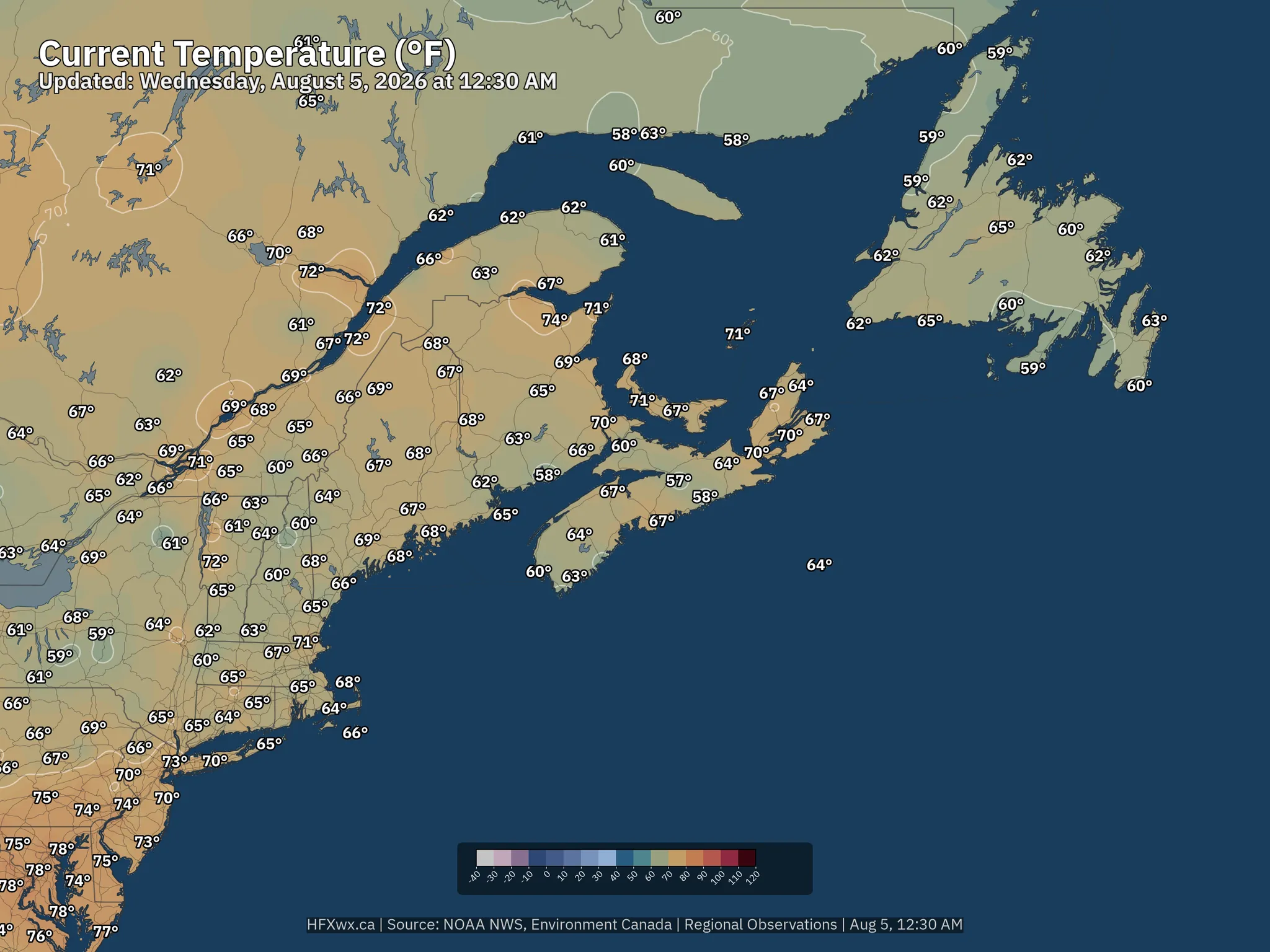 Regional Temp F