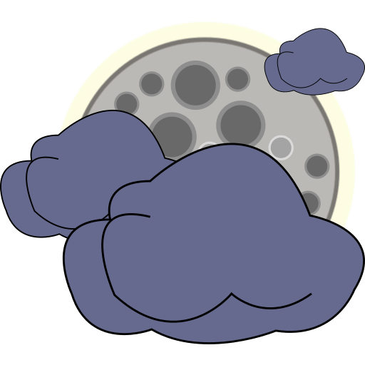 Mostly cloudy
