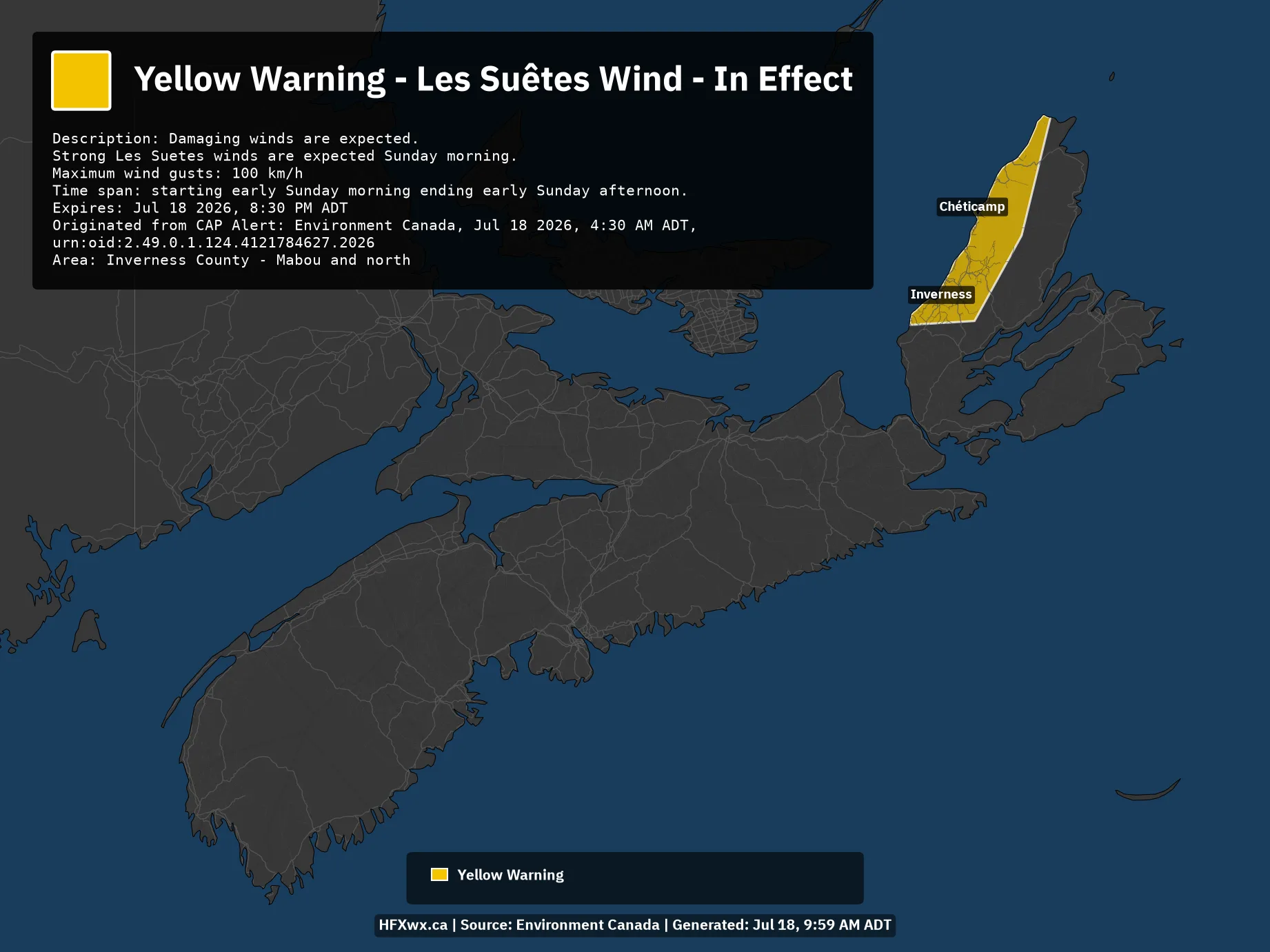 🚨 Alert: Yellow Warning – Les Suêtes Wind – In Effect
