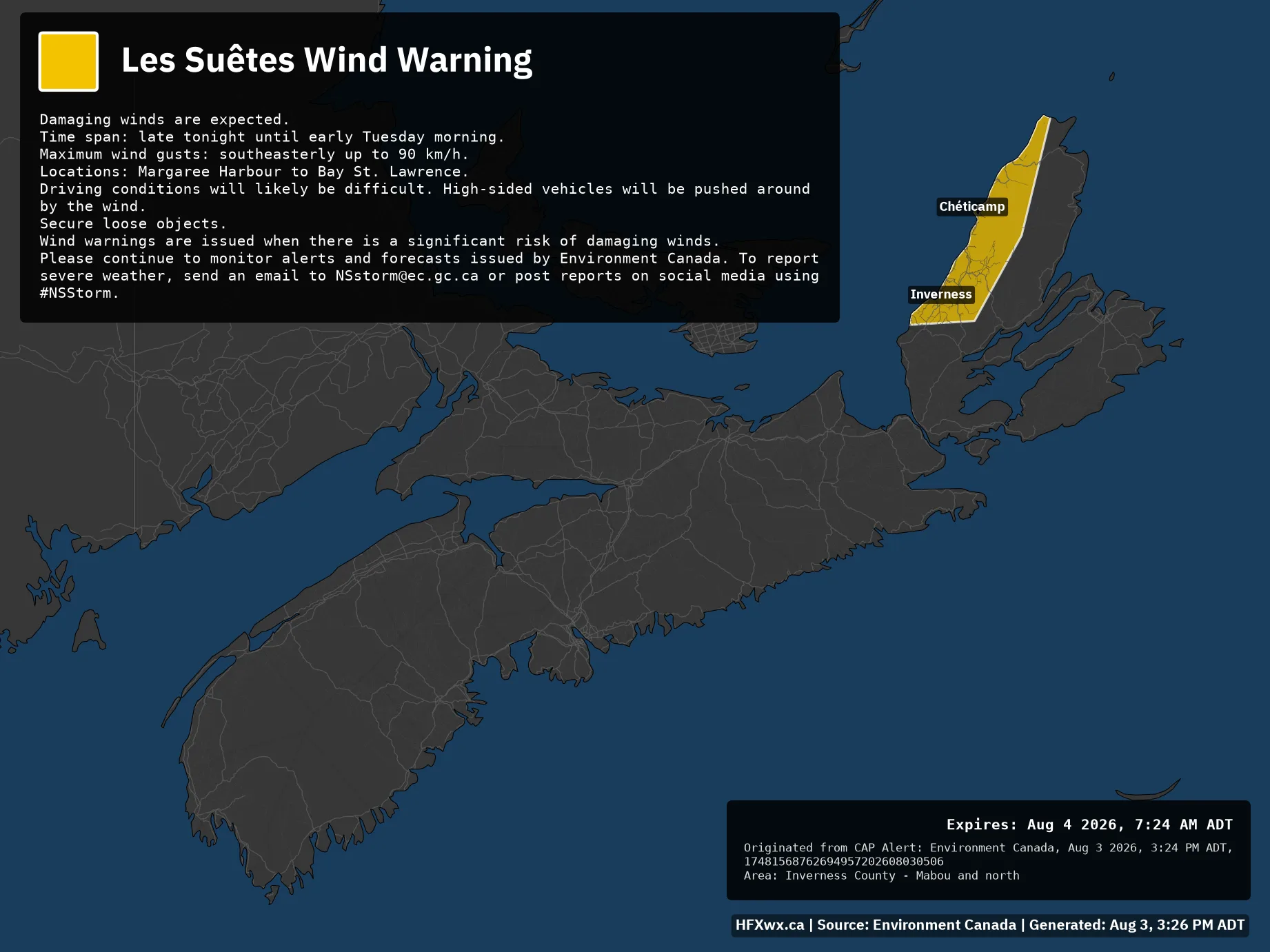 π¨ Alert: Les SuΓͺtes Wind Warning